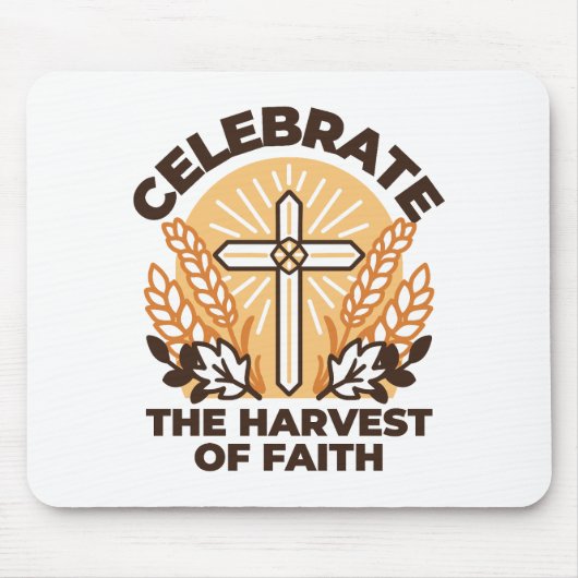 信仰ハーベストお祝い感動的 – アート マウスパッド (正面)