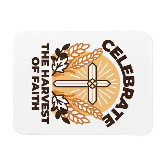 信仰ハーベストお祝い感動的 – アート マグネット (横)