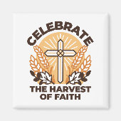 信仰ハーベストお祝い感動的 – アート マグネット (正面)