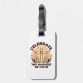 信仰ハーベストお祝い感動的 – アート ラゲッジタグ (裏面縦)