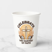 信仰ハーベストお祝い感動的 – アート 紙コップ (裏面)