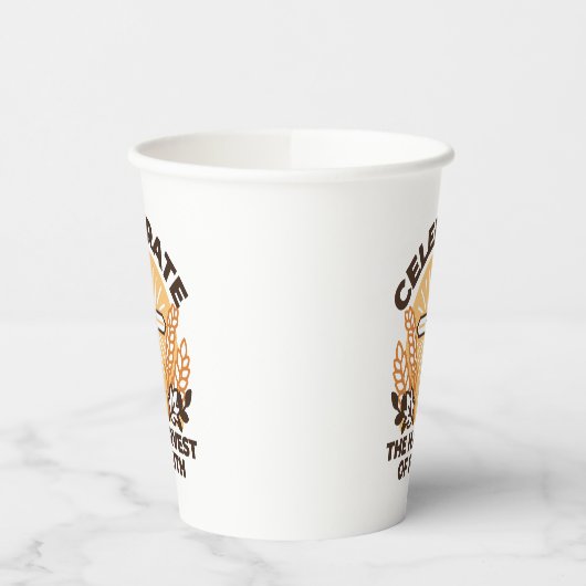 信仰ハーベストお祝い感動的 – アート 紙コップ (左)