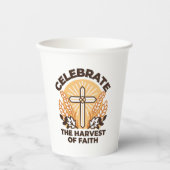 信仰ハーベストお祝い感動的 – アート 紙コップ (正面)