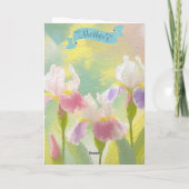 信仰バイブル引用文、アイリスフラワーズオイルペインティング シーズンカード (裏面)