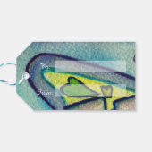 信仰バタフライワードカスタムカードギフトラベル ギフトタグ (裏面横)