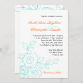 信仰バラ-結婚式招待状 招待状 (正面/裏面)