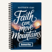 信仰パーソナライズされたはキリスト教雑誌を動かす ノートブック (正面)