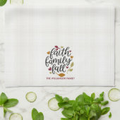 信仰パーソナライズされたファミリー秋デコール キッチンタオル (折り畳み)