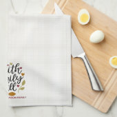 信仰パーソナライズされたファミリー秋デコール キッチンタオル (四つ折り)