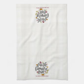 信仰パーソナライズされたファミリー秋デコール キッチンタオル (縦)