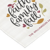 信仰パーソナライズされたファミリー秋デコール ショートテーブルランナー (コーナー)