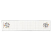 信仰パーソナライズされたファミリー秋デコール ショートテーブルランナー (横)