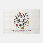 信仰パーソナライズされたファミリー秋デコール ドアマット