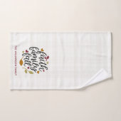 信仰パーソナライズされたファミリー秋デコール ハンドタオル (ハンドタオル)