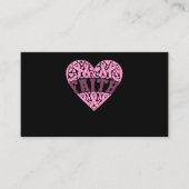 信仰ピンクハート乳がん認識度 名刺 (正面)