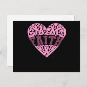 信仰ピンクハート乳がん認識度 案内ポストカード (正面/裏面)