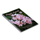 信仰ピンクフラワーフラワーズ祈りの言葉雑誌帳 ノートブック (右側)