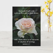 信仰ピンクローズフラワー誕生日カード カード (黄色い花)