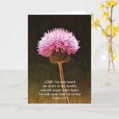 信仰ピンク考えの花のカード カード (黄色い花)