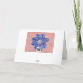 信仰ピンク赤面バラバイブル聖句の考えカード カード (裏面)