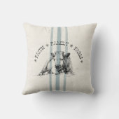 信仰ファミリーファームウシ クッション (裏面)