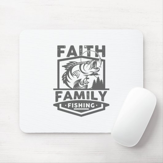 信仰ファミリー魚釣り引用文ゴッドサイブ宗教R マウスパッド (マウス)