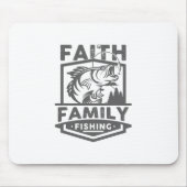 信仰ファミリー魚釣り引用文ゴッドサイブ宗教R マウスパッド (正面)