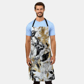 信仰フローラグリッターエプロン1004A エプロン (着用した状態)