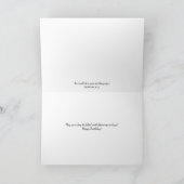 信仰ブルーフラワーズ誕生日カード カード (内部)