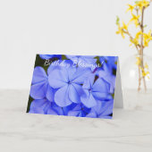 信仰ブルーフラワーズ誕生日カード カード (黄色い花)