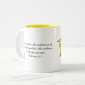 信仰ヘブル11:1コーヒーマグ ツートーンマグカップ (正面左)