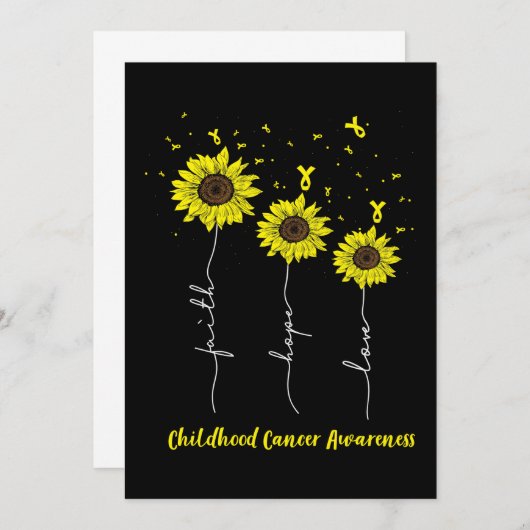 信仰ホープがひまわりを愛す小児がん粟根 セーブザデート (正面/裏面)