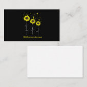 信仰ホープがひまわりを愛す小児がん粟根 名刺 (正面/裏面)