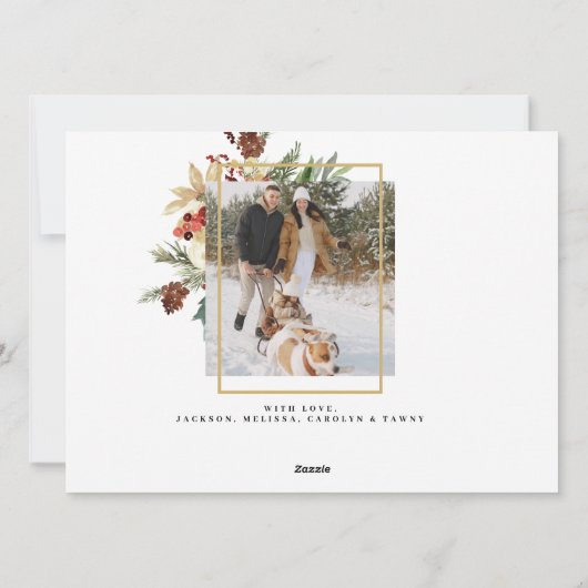 信仰ホープエレガントラブツー写真クリスマス シーズンカード (裏面)