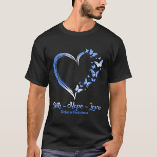 信仰ホープラブデキュイツ認識度ハート蝶 Tシャツ