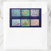 信仰ホープ愛エンジェルワードコラージュステッカー 長方形シール (バッグ)