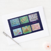 信仰ホープ愛エンジェルワードコラージュステッカー 長方形シール (封筒)