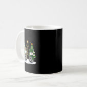 信仰ホープ愛雪だるまイエスおもしろいクリスマスCのためにクロス コーヒーマグカップ (正面左)