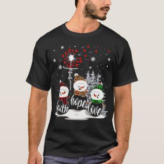 信仰ホープ愛雪だるまイエスダンデオンクリスチャン Tシャツ