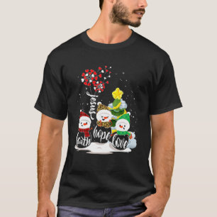 信仰ホープ愛雪だるまイエスダンデオンクリスチャン Tシャツ