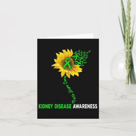 信仰ホープ硬化腎疾患ひまわりパズルPi カード (正面)