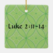 信仰マグノリアフラワークリスマスオーナメント セラミックオーナメント (裏面)