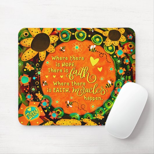 信仰ミラクルかわいらしフローラ（昆虫）マルハナバチイレリン マウスパッド (マウス)