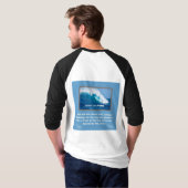 信仰メッセージジェームス1-6 - 3/4長さスリーブ白 Tシャツ (裏面フル)