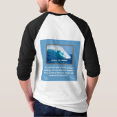 信仰メッセージジェームス1-6 - 3/4長さスリーブ白 Tシャツ (裏面)