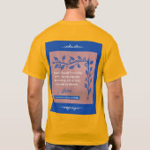 信仰メッセージ1 Cor 16:13-14 – 短い袖の金ゴールド Tシャツ (裏面)