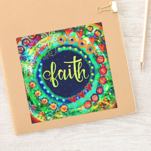 信仰モダングリーンボーお洒落ホおもしろいインスピレーション シール (ノートブック)