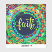 信仰モダングリーンボーお洒落ホおもしろいインスピレーション シール (シート)