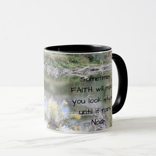 信仰ユー感動的モア引用文バイブル・クリスチャン マグカップ (正面右)