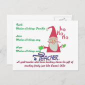 信仰ラブホープおもしろいサンタ・ホホ！先生文字 シーズンポストカード (正面/裏面)